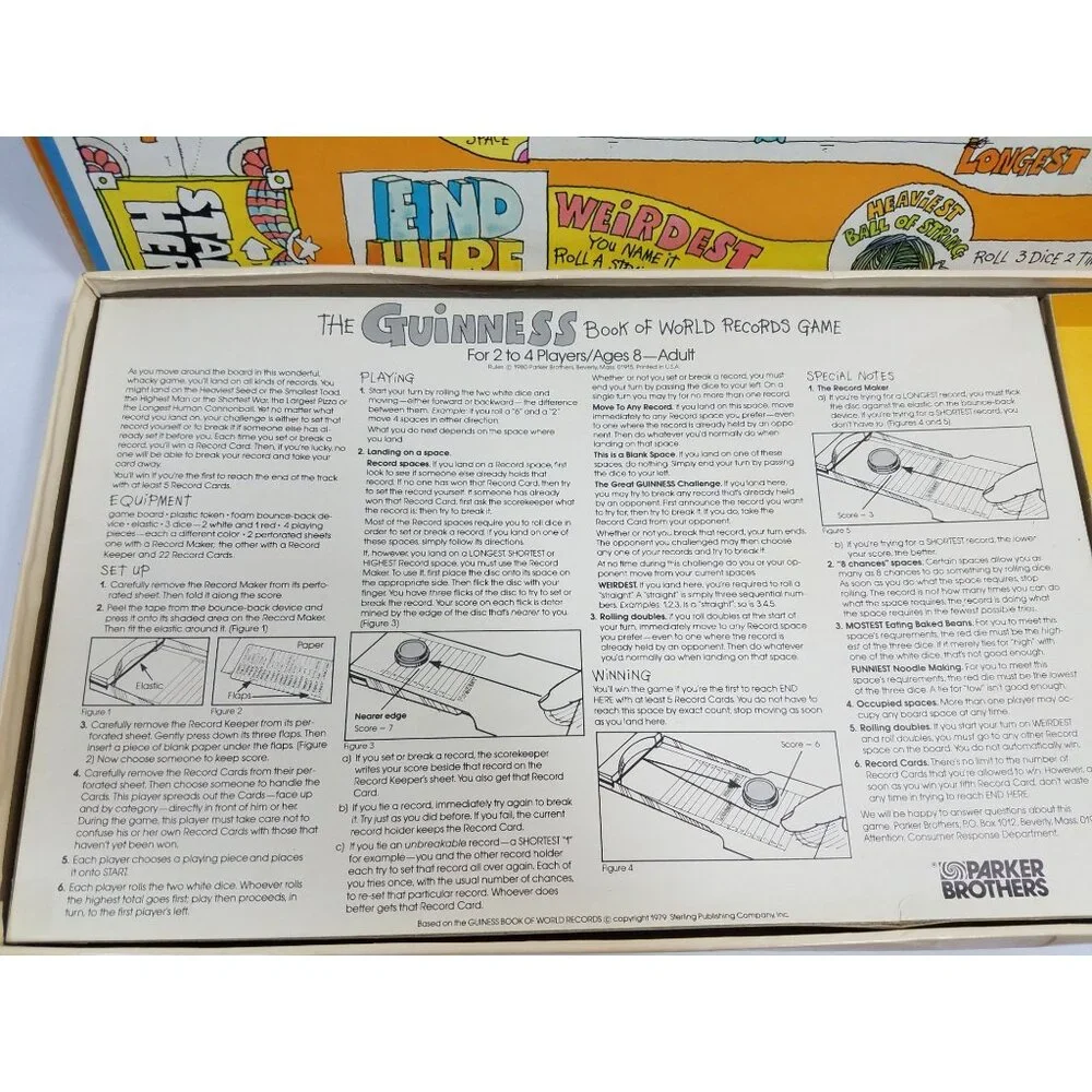 The Guinness Book Of World Records Game By Parker Brothers Complete Vintage